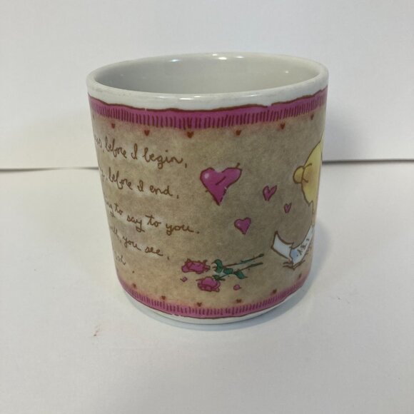 Disney Classic Winnie the Pooh Mug Valentines Note Letter I Love You - Picture 6 of 7
